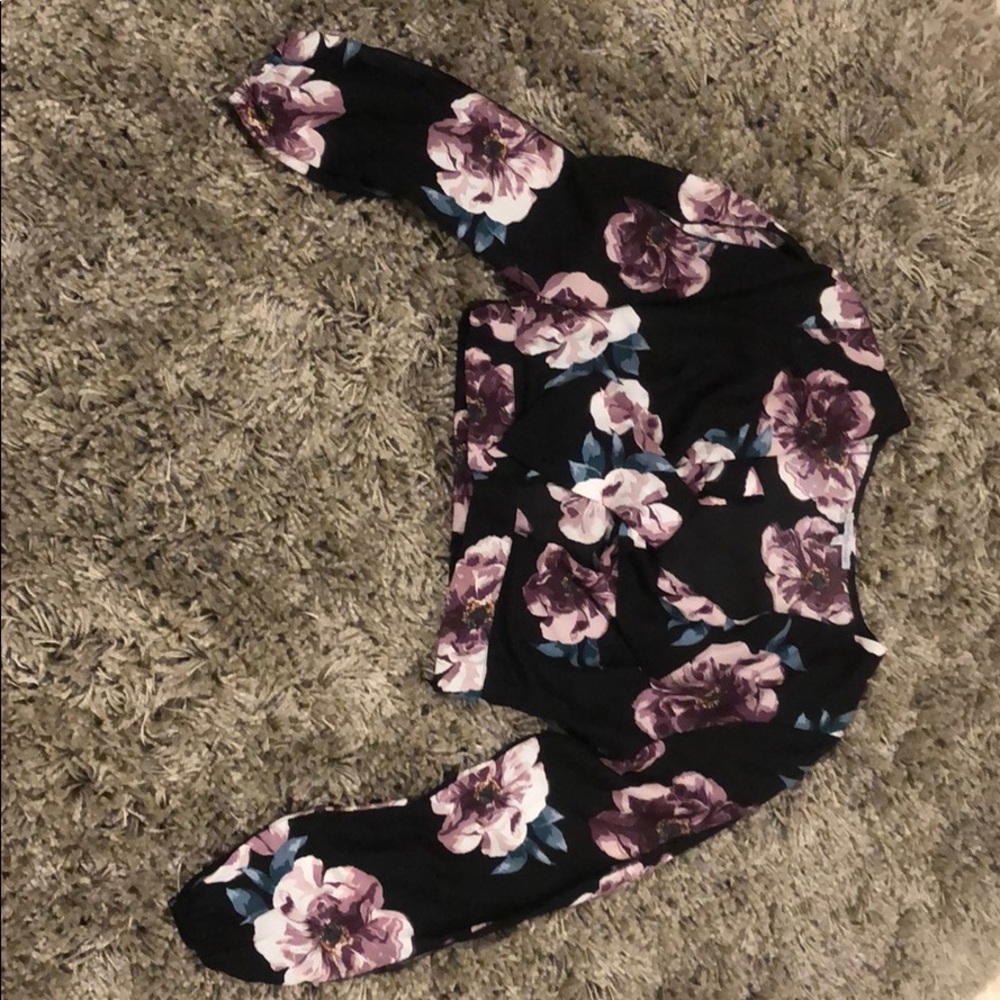 Flowered crop top